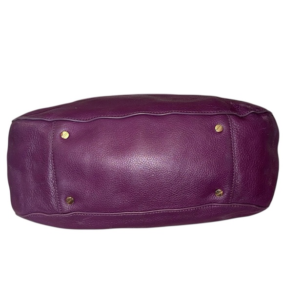 Tory Burch Amanda Aubergine Purple Hobo Handbag - Picture 8 of 14